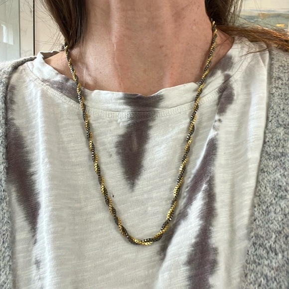 Mixed metal  rope chain necklace - Picture 1 of 4